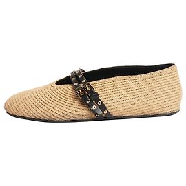Alaïa Neutral raffia ballet flats - size EU 38 Other