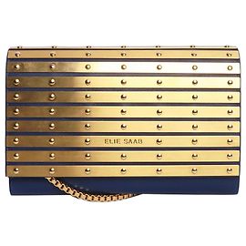 Elie Saab Blue leather chain wallet Blue