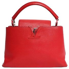 Louis Vuitton Borsa Capucines in pelle rossa Altro