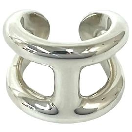 Hermès HERMES Osmos GM Sterling Silver 925 Ring Silvery