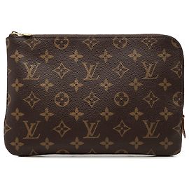 Louis Vuitton Braunes Monogramm Etui Voyageur PM Braun