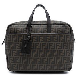 Fendi Brown Zucca Coated Canvas Business Bag Brown