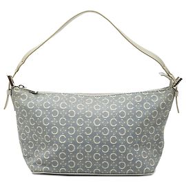 Céline Celine Blue C Macadam Canvas Handbag Blue Light blue