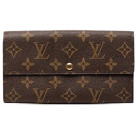 Portafoglio lungo Sarah Monogram marrone Louis Vuitton Marrone