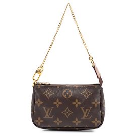 Mini Pochette Accessoires Monograma Marrom Louis Vuitton Marrom