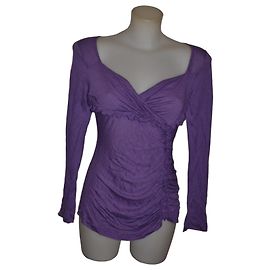 Emanuel Ungaro Pullover dunkelviolett Wolle Modal Dunkelviolett
