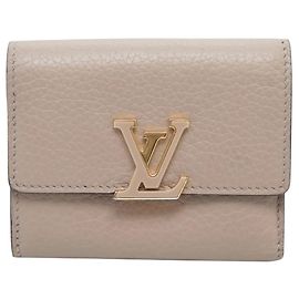 LOUIS VUITTON CAPUCINES XS M68747 GELDBÖRSE LEDER WALLET Beige