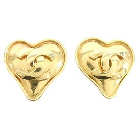 Orecchini vintage Chanel D'oro Metallico