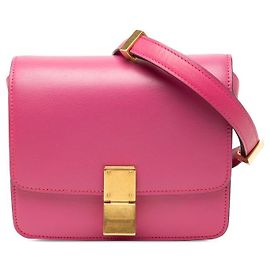 Céline Bolsa de Ombro em Couro Classic Box da CELINE Rosa