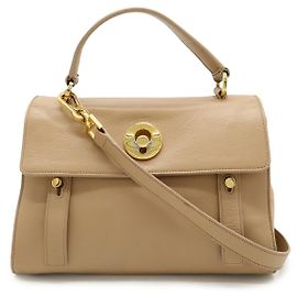 Bolsa de couro Yves Saint Laurent Muse Two Rosa