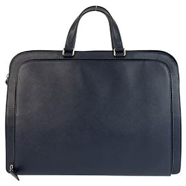 Prada Saffiano Leather Briefcase Blue