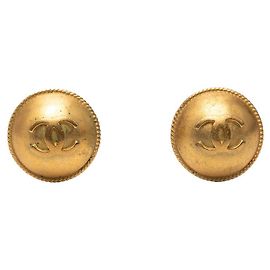 Boucles d'oreilles Coco Mark de CHANEL Doré Métallisé