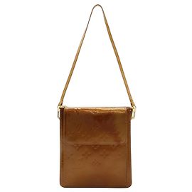 Bolsa de Ombro Mott Monogram Vernis Louis Vuitton Dourado Metálico