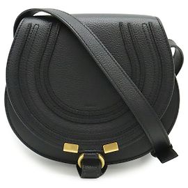Chloé Chloe Marcie Small Leather Shoulder Bag Black