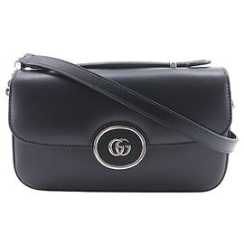 Bolsa de Ombro 2 em 1 em Couro Petit GG da Gucci Preto