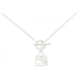Collar Hermès Amulette Kelly en plata 925 Plata Metálico