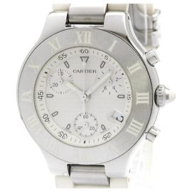 Orologio da uomo Cartier Must 21 Chronoscaph in acciaio e gomma W10184U2 Altro