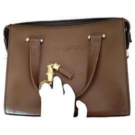 Autre Marque Sac à main en cuir marron Marron