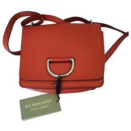 Bolsa de ombro Burberry em couro laranja Laranja