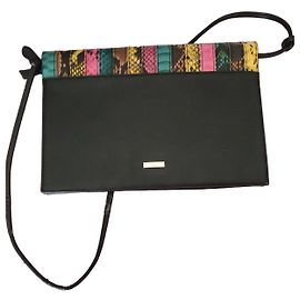Aldo Multicolored leather clutch with snake print Black Pink Multiple colors Green Yellow