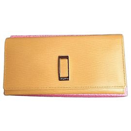 Autre Marque Cartera Ungaro de cuero amarillo Castaño Amarillo