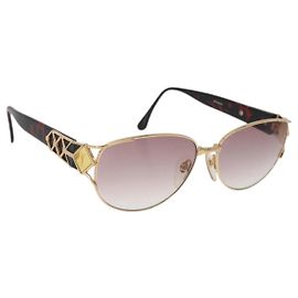 Gafas de sol SAINT LAURENT de plástico dorado Auth 162591 Dorado