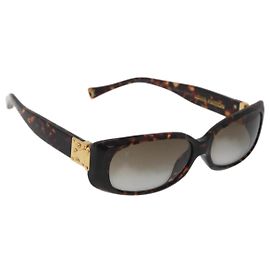 LOUIS VUITTON Tortoise Sunglasses plastic Brown LV Auth 162590 Brown