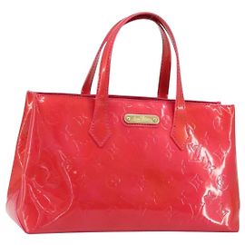 LOUIS VUITTON Sac à main Monogram Vernis Wilshire PM Rose Pop M93643 Auth ka3464A Rose
