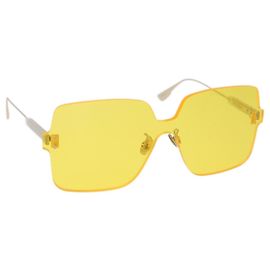 Sonnenbrille Christian Dior Metall Gelb Auth BA11988M Gelb
