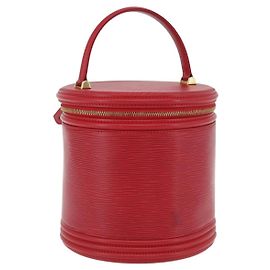 LOUIS VUITTON Bolso de Mano Epi Cannes Rojo M48037 LV Auth ka3555A Roja