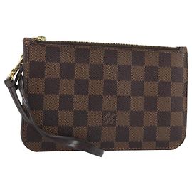 LOUIS VUITTON Pouch Neverfull PM Damier Ebene Auth LV 171206A Damier ebene