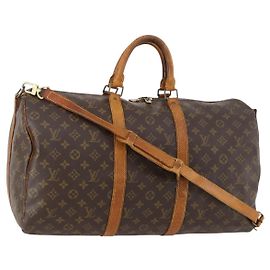 LOUIS VUITTON Monogram Keepall Bandouliere 50 Bolsa Boston M41416 LV Auth 174446 Monograma