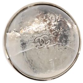 CHANEL COCO Mark Magnifier metal Clear CC Auth BA12017M Other