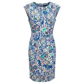 Robe en soie Bemaya imprimée multicolore bleue d'Isabel Marant Bleu