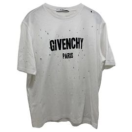 T-shirt Givenchy Distressed Bianca in Cotone Bianco