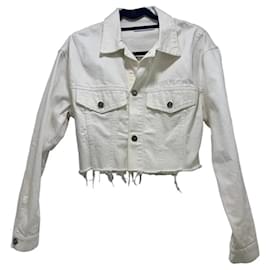 Givenchy Crop Denim Jacket White White