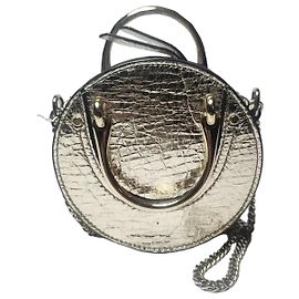 Chloé Pixie Mini Borsa Vitello Verniciato Oro e Camoscio Beige D'oro