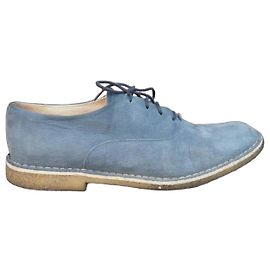 Sartore Sabah Richelieu Schnürschuhe Hellblau Wildleder Hellblau