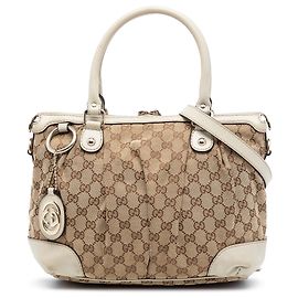 Borsa Sukey in tela GG beige di Gucci Beige