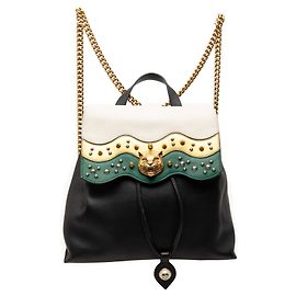 Zaino Malin Animalier in pelle nera con borchie Gucci Nero