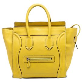 Céline Celine Mini Borsa da Viaggio in Pelle Grana Gialla Giallo