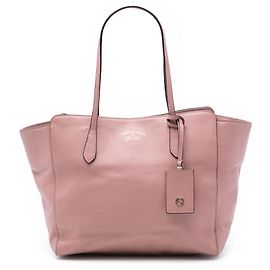 Gucci Pink Medium Leather Swing Tote Pink
