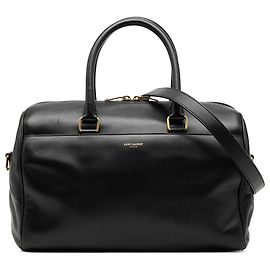 Borsa Duffle 6 in pelle nera classica Saint Laurent Nero