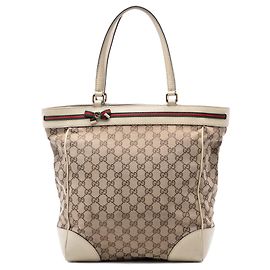 Gucci Beige GG Canvas Mayfair Tote Beige