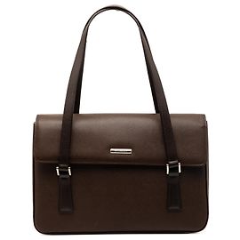 Burberry Brown Leather Handbag Brown Dark brown