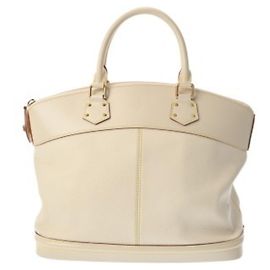 Louis Vuitton Suhali Lockit MM Handbag White