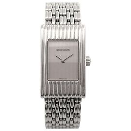 RELÓGIO LADY BOUCHERON REFLET SMALL 29,5 MM EM AÇO QUARTZ Prata