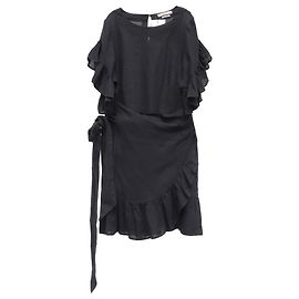 Abito Mini Delicia in Lino Nero di Isabel Marant Étoile Nero