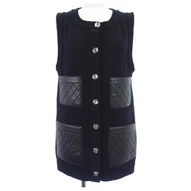 Chanel Kaschmirweste Schwarz