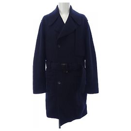 Autre Marque PAOLO PECORA Wool Coat Blue Navy blue